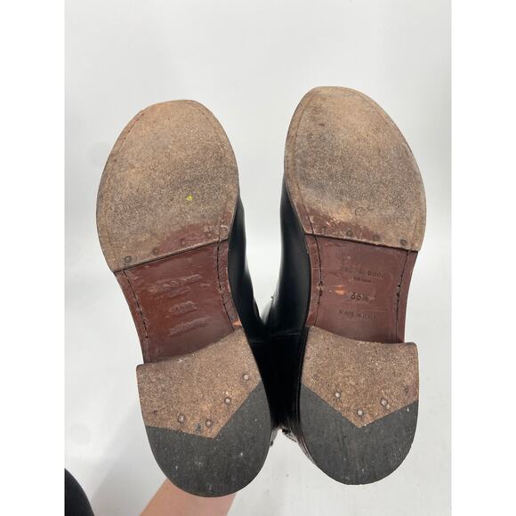 Rag & Bone Holly Black Leather Ankle Boots Size 36.5 - Picture 5 of 6